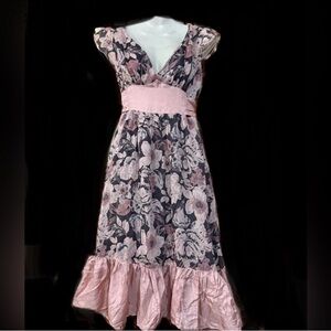 Maria Bianca Nero Small Silk Flutter Sleeve Dress